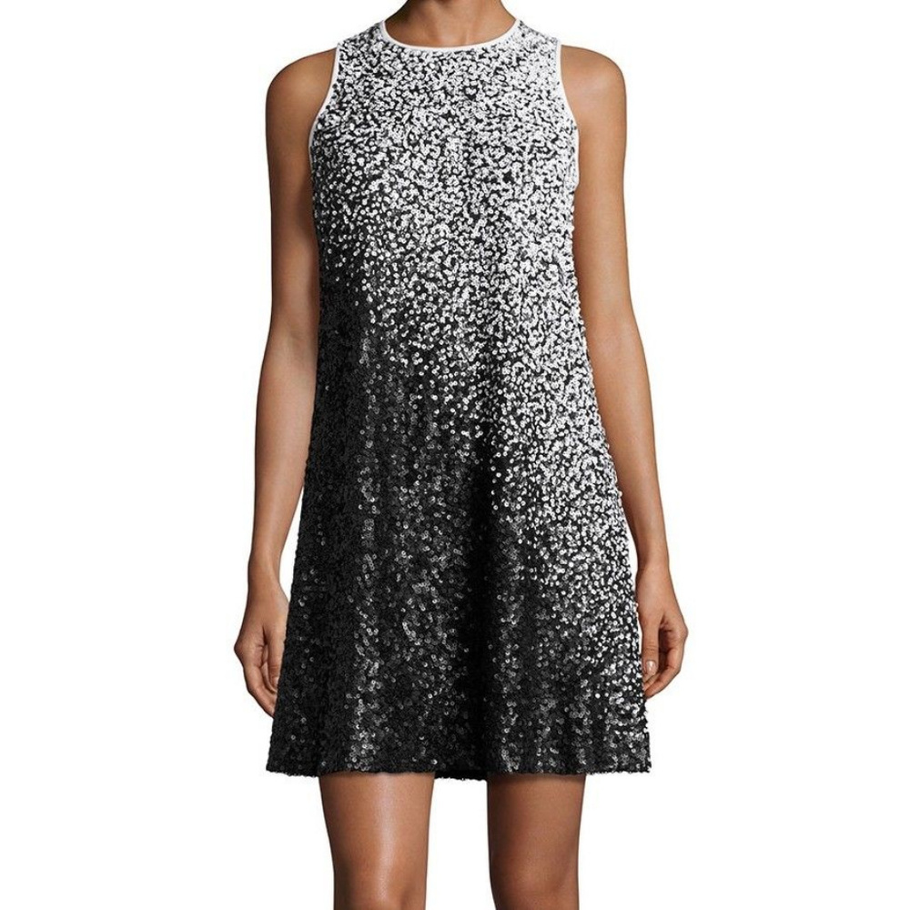 NWOT Carmen Marc Valvo Ombre Sequined Dress Size 4